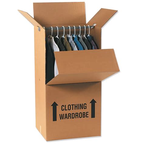 wardrobe moving box with metal hanging bar|wardrobe box bar 18 inch.